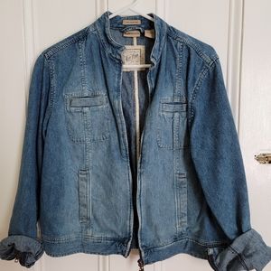 Ruff hewn vintage jean zip up jacket